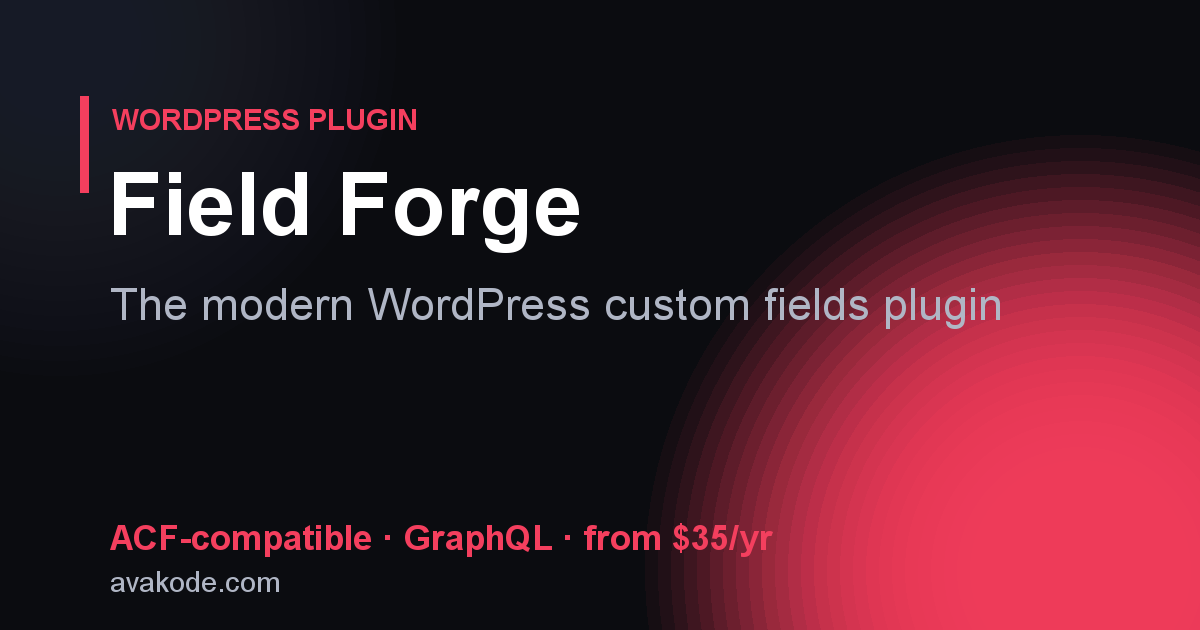 WordPress TypeScript Generator for Custom Fields | Field Forge